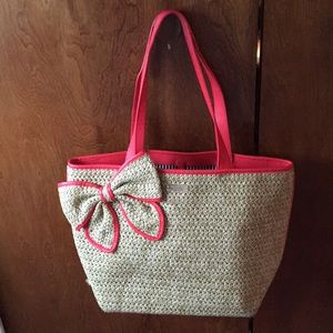 Kate Spade wicker type purse and matching clutch